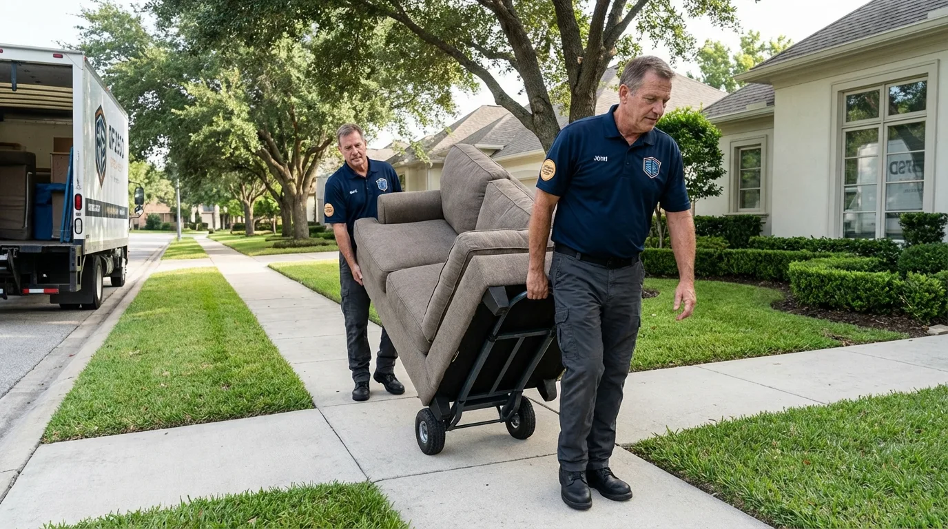 Local residential moving crew loading furniture in Christiana, TN